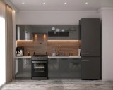 Bucatarie Daria Antracit 240x60x200 cm