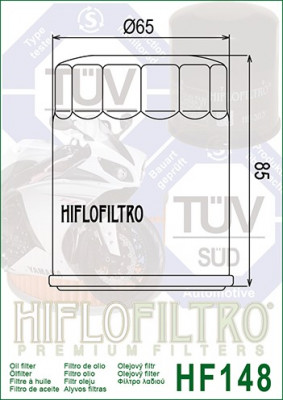 Filtru Ulei HF148 Hiflofiltro TGB 924153 Yamaha 5JW-13440-00 Cod Produs: MX_NEW HF148PE foto