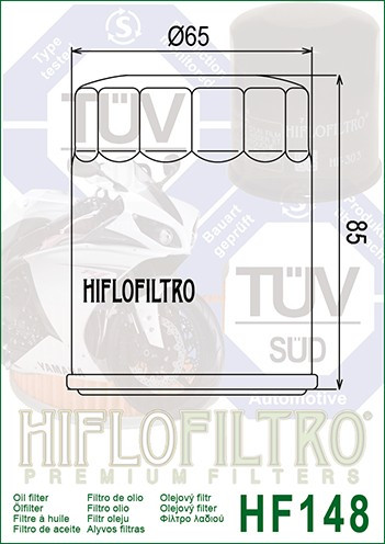 Filtru Ulei HF148 Hiflofiltro TGB 924153 Yamaha 5JW-13440-00 Cod Produs: MX_NEW HF148PE