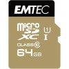 Card Memorie microSDXC Emtec Speedin Pro Android A1, 64Gb, Clasa 10 / UHS-1 U3, Cu Adaptor ECMSDM64GXC