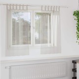 Perdele cu perdele 2 pcs Crem 140 x 140 cm Poliester