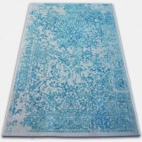 Covor Vintage 22208/054 turcoaz si cremă rozetă clasică, 200x290 cm