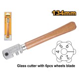 Diamant sticla cu maner lemn - Ingco HGCT02