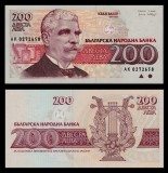BULGARIA █ bancnota █ 200 Leva █ 1992 █ P-103 █ UNC █ necirculata
