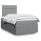 vidaXL Pat box spring cu saltea, gri deschis, 120x190 cm, textil 3294295