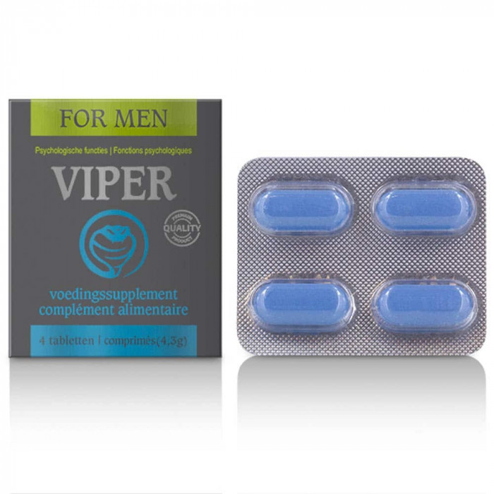 Viper for Men - Complex de Vitamine pentru Erecție, 4 buc.
