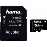 Cumpara ieftin Card de memorie Hama MicroSDXC, 64GB, 80 mb/s, Clasa 10 + Adaptor