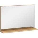 kleankin Oglindă de Baie Modernă cu Poliță 60x12x40 cm, Lemn | Aosom Romania