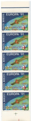 Romania, LP 1441/1997, Exp. Filat. Nat. &amp;quot;Aeromfila &amp;#039;97&amp;quot; (suprat.), straif 5, MNH foto
