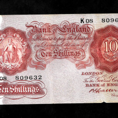 Marea Britanie/Anglia - Bank of England Notes - TEN SHILLINGS 1930 Catterns - VF