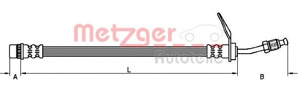 Conducta / cablu frana NISSAN INTERSTAR bus (X70) (2002 - 2016) METZGER 4110211