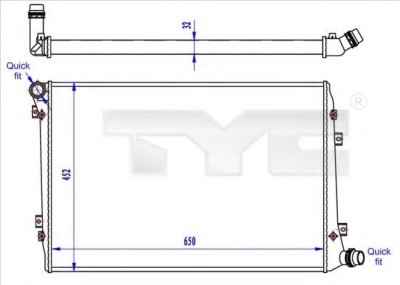 Radiator, racire motor SKODA SUPERB II Combi (3T5) (2009 - 2015) TYC 737-0062-R foto