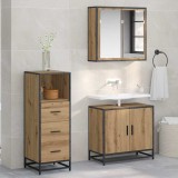 vidaXL Dulap de Baie stejar artizanal 35 x 37.5 x 100 cm Lemn compozit