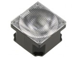 Lentilă LED Pătrată Policarbonat Transparent 11-45&deg;