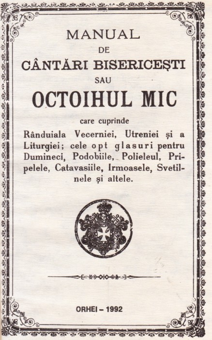 AS - MANUAL DE CANTARI BISERICESTI SAU OCTOIHUL MIC