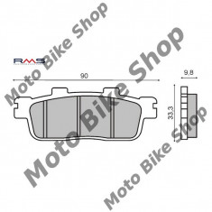 MBS Placute frana Kymco DownTown, Cod Produs: 225102760RM foto