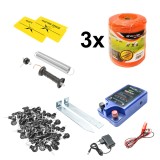 Kit complet gard electric Breckner 3 Joule, 12/220V, fir 1500 m