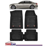 Covorase Auto TeamCar&reg; Tip Tavita Compatibile BMW Seria 7 F01/F02 (2008&ndash;2015) Negru Material Rezistent, Cauciuc