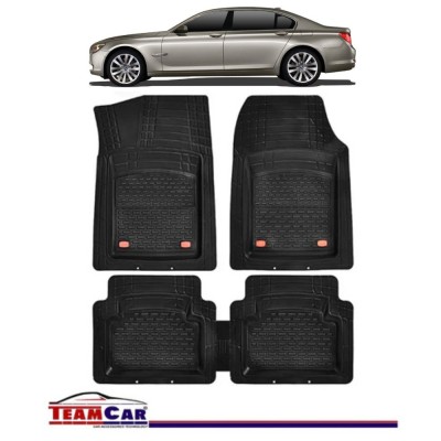 Covorase Auto TeamCar&amp;reg; Tip Tavita Compatibile BMW Seria 7 F01/F02 (2008&amp;ndash;2015) Negru Material Rezistent foto