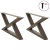 VidaXL Picioare pentru măsuță de cafea, 2 buc., oțel natural, 70x(30-31,3) cm 4012695