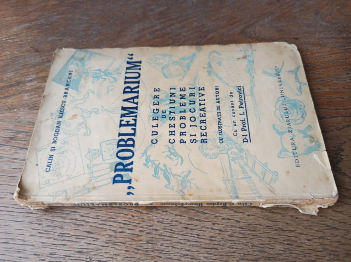PROBLEMARIUM , CULEGERE DE PROBLEME SI JOCURI RECREATIVE, CCA 1935