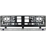 Set 2 bucati, suport numar inmatriculare argintiu BMW Drive