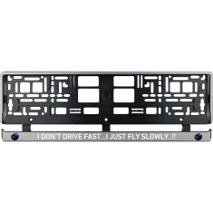 Set 2 bucati, suport numar inmatriculare argintiu BMW Drive