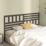 Gossi tablie de pat, gri, 206x4x100 cm, lemn masiv de pin