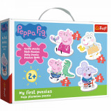 Puzzle baby clasic simpatica peppa pig 18 piese, Trefl