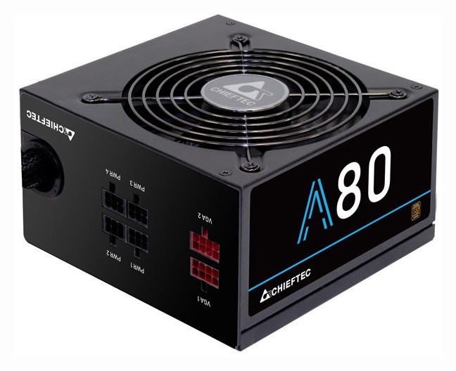 SURSA Chieftec A-80 650 W, semi-modulara, certificare 80 Plus Bronze - compatibila, ventilator 120 mm x 1, PCI-E 6+2 pin x 2, SATA x 6, &quot;CTG-650C&quot; (ti