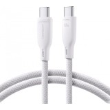 Cablu Date si Incarcare USB-C - USB-C Joyroom Multi-Color S-A34, 60W, 1m, Alb