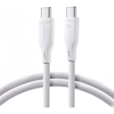 Cablu Date si Incarcare USB-C - USB-C Joyroom Multi-Color S-A34, 60W, 1m, Alb foto