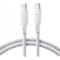 Cablu Date si Incarcare USB-C - USB-C Joyroom Multi-Color S-A34, 60W, 1m, Alb