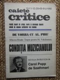 CAIETE CRITICE REVISTA DE CRITICA TEORIE SI INFORMATIE LITERARA NR. 10-12 1992