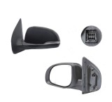 Oglinda exterioara Hyundai I20 (Pb), 07.2012-12.2014, partea Stanga, culoare sticla crom , sticla convexa, cu carcasa neagra, cu incalzire, ajustare