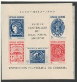 Argentina 1940 Mi 451/55 bl 4 MNH - 100 de ani de timbre, Nestampilat