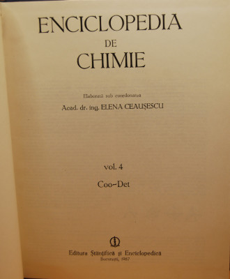 Enciclopedia de chimie, vol. 4 foto