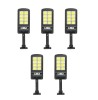 Set 5 Lampi solare LED, 40W, cu panou solar, 160 LED COB, senzor de miscare, 3 moduri de iluminare, telecomanda, BZRSH