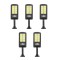 Set 5 Lampi solare LED, 40W, cu panou solar, 160 LED COB, senzor de miscare, 3 moduri de iluminare, telecomanda, BZRSH