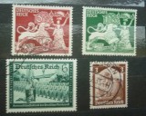 Lot 4 Timbre Vechi WW2 Germania al Treilea Reich 1937-1942 - Hitler 1 RM, Luftfeldpost Ju-52, Polonia -A228