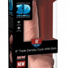 King Cock Plus - Dildo realist cu testicule și ventuză 20 CM transparent