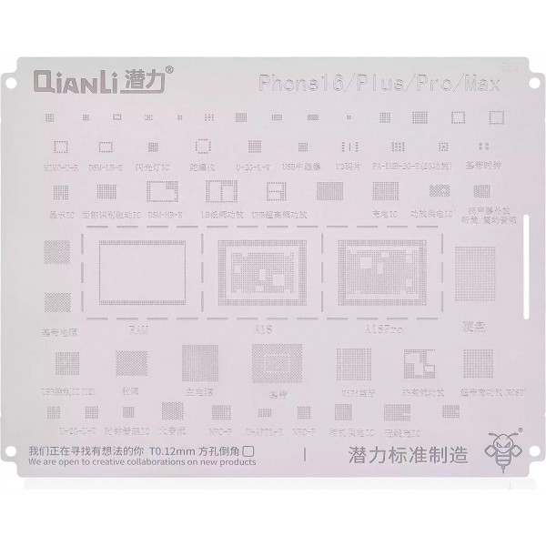 Sita BGA QIANLI QS689 pentru Apple iPhone 16 Series