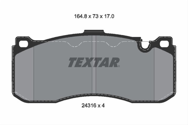 Set placute frana TEXTAR 2431601