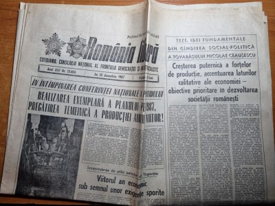 romania libera 10 decembrie 1987-sportul sudentesc-verona,articol bihor foto