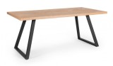 Cumpara ieftin Masa mdf natur otel negru Dukat 180x90x76 cm