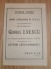 Programul concertului dat de George Enescu la 17 februarie 1944
