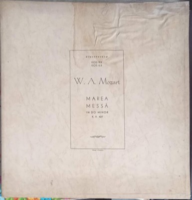 Disc vinil, LP. Marea Mess&amp;amp;#259; &amp;amp;#206;n Do Minor K. V. 427. SETBOX 2 DISCURI VINIL-W.A. MOZART-241595 foto
