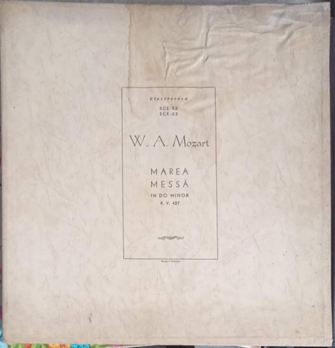 Disc vinil, LP. Marea Mess&amp;#259; &amp;#206;n Do Minor K. V. 427. SETBOX 2 DISCURI VINIL-W.A. MOZART-241595
