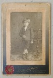 FRATII JOSEFOVICI , GIURGIU , STUDIO FOTO : PORTRET DE COPIL , FOTOGRAFIE CU STEMA REGALA INSERATA , CCA. 1900