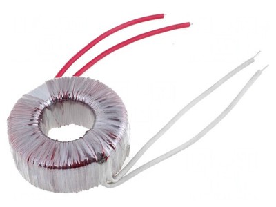 Transformator Toroidal 50VA 230V 24V 2.08A Cabluri foto